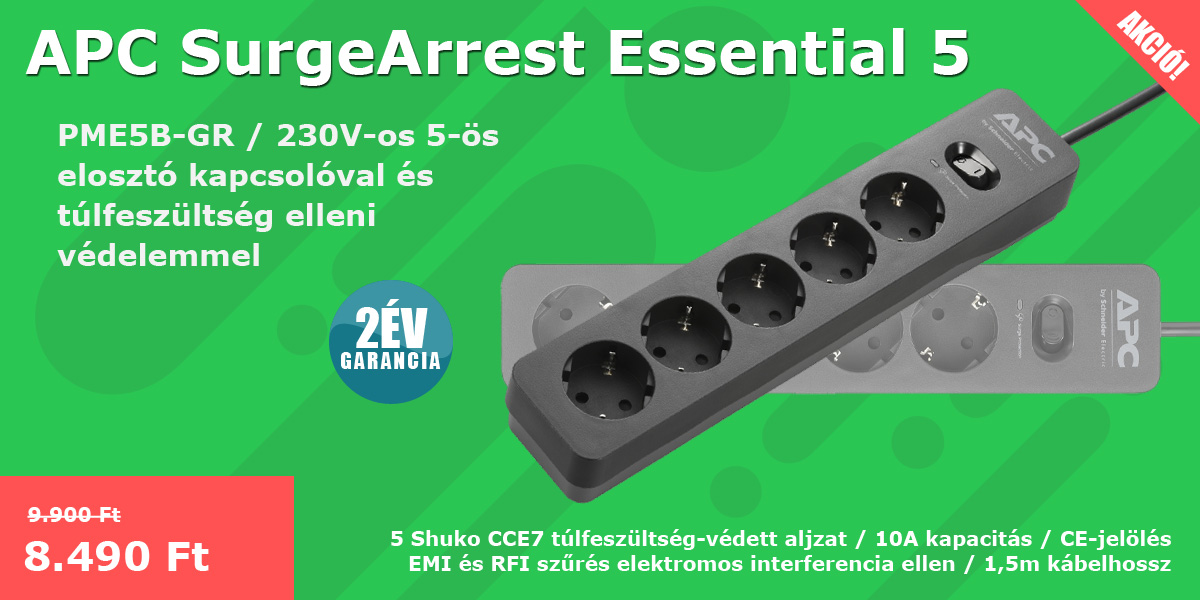 APC PME5B-GR túlfeszültség-védős elosztó