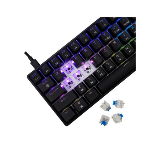 WHITE SHARK GK-004121B/BL-US SHINOBI-2/B-BL-US mech. bill. 61 kék gomb,fekete,angol