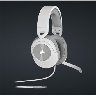   CORSAIR Vezetékes Headset, HS55 Gaming, Ultrakönnyű, Jack dugós, fehér