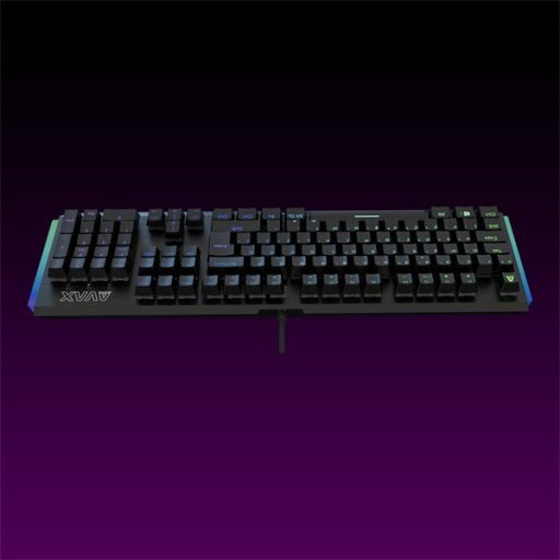 AVAX Vezetékes Billentyűzet FS01 USB, Fekete, Mechanikus, Brown Switch, HUN