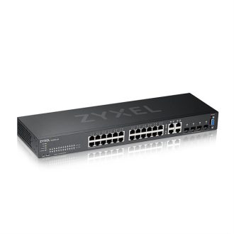   ZYXEL Switch 24x1000Mbps + 4xGigabit kombó SFP, Menedzselhető Rackes, GS2220-28-EU0101F