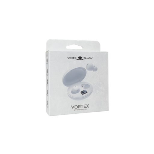 WHITE SHARK GEB-TWS02W VORTEX-W bluetooth fülhallgató, fehér