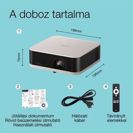 EPSON Projektor - Lifestudio Pop – EF-61R Rózsakvarc (3LCD, 1920x1080, 16:9, 700 AL, 5 000 000:1, HDMI/USB/WiFi)