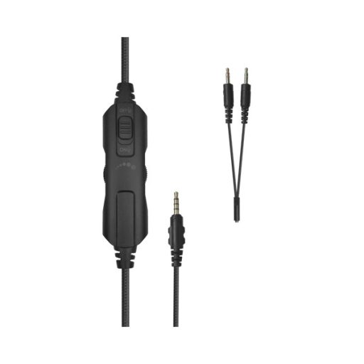 WHITE SHARK GH-2540B ELEPHANT-B  vezetékes gamer fejhallgató mikrofonnal, fekete