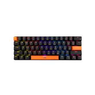   Baracuda DOLPHIN-B/BL-US, BGK-03121B/BL-US, fekete mechanikus gamer billentyűzet kék kapcsolóval, angol