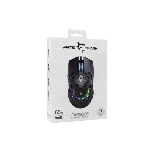 WHITE SHARK GM-5018B CARADOC-B 7D / 7200 dpi fekete RGB gamer egér