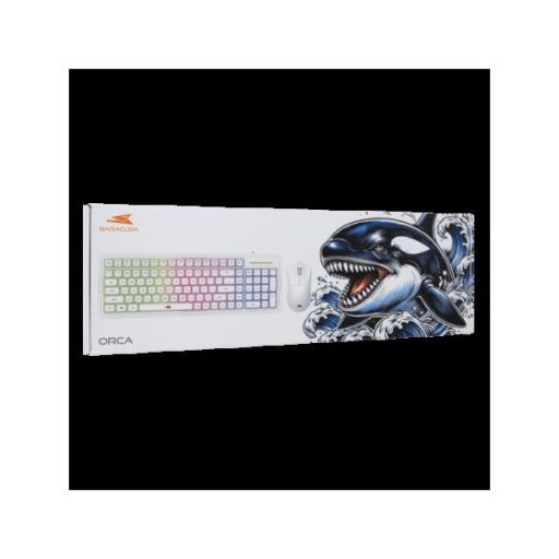 BARACUDA BGC-011W ORCA-W gamer combo fehér billentyűzet (memb. ang.) + egér
