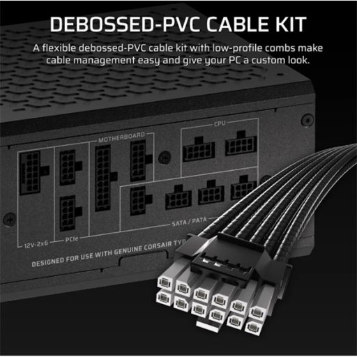 CORSAIR Tápegység Moduláris, iCUE LINK HXi SHIFT Series, HX1000i SHIFT, 1000 Watt, Cybenetics Platinum