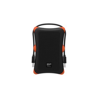   SILICON POWER 2.5" HDD USB 3.2 2TB Armor A30 ütésálló, Fekete-Narancs