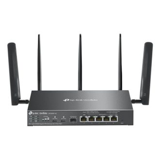   TP-LINK Vezetékes Omada AX3000 VPN Router 1xWAN(1000Mbps) + 4x1000Mbps(POE+) + 1xSFP + 2xSIM, ER706WP-4G