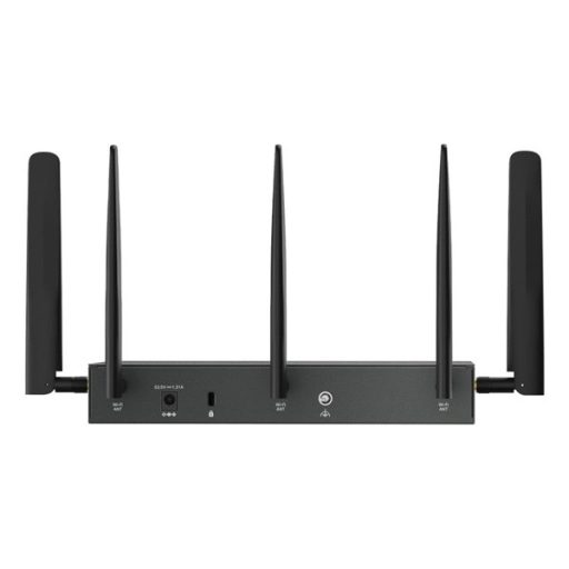 TP-LINK Vezetékes Omada AX3000 VPN Router 1xWAN(1000Mbps) + 4x1000Mbps(POE+) + 1xSFP + 2xSIM, ER706WP-4G