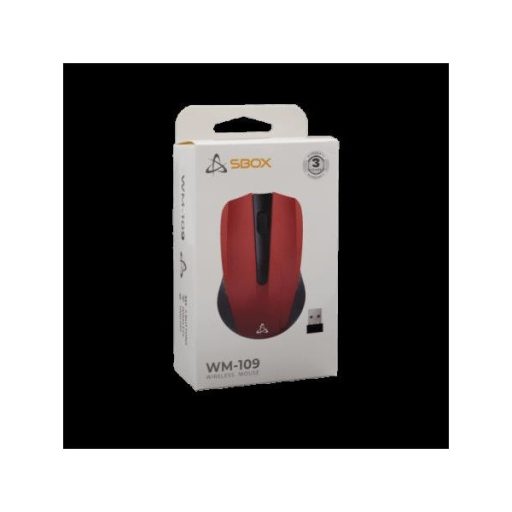 SBOX WM-109R Vezeték nélküli egér 1000 DPI 3D piros