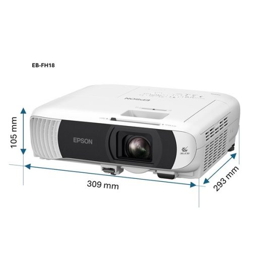 EPSON Projektor - EB-FH18 (3LCD, 1920x1080 (Full HD), 16:9,  4100 AL, 16 000:1, 2xHDMI/USB/WiFi/Apple AirPlay 2)
