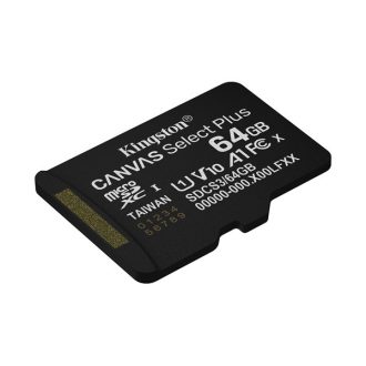   KINGSTON Memóriakártya MicroSDXC 64GB Canvas Select Plus Gen3 100R A1 Adaprer nélkül