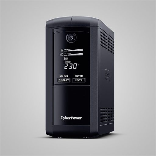 CYBERPOWER UPS VP1000ELCD (4x Schuko) 1000VA 550W 230V szünetmentes tápegység + USB LINE-INTERAKTÍV