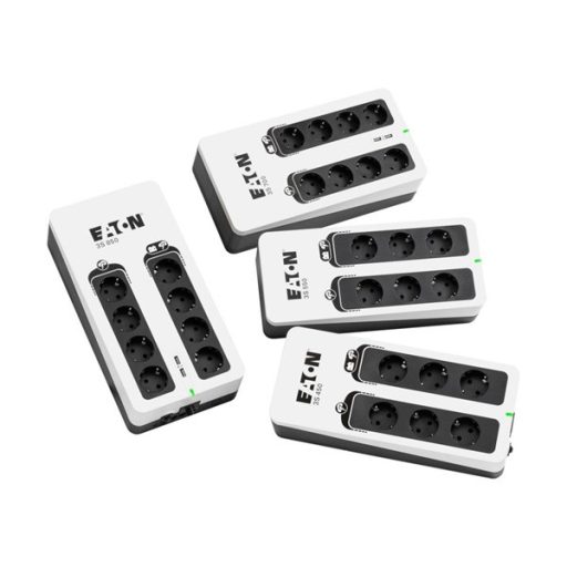 EATON UPS 3S Gen2 UPS DIN, 850VA, 510W, Input: Schuko, Outputs: 8x Schuko, szünetmentes tápegység, USB