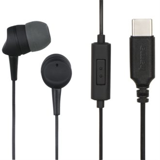  HAMA 184141, "BASIC4PHONE" IN-EAR FÜLHALLGATÓ,USB TYPE-C, FEKETE
