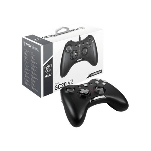 MSI ACCY Force GC20 V2 Wired Game Controller, Black