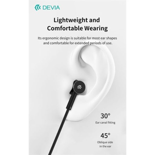 Devia Smart Series M1 Metal In-Ear sztereó fülhallgató - USB-C (Type-C), fekete