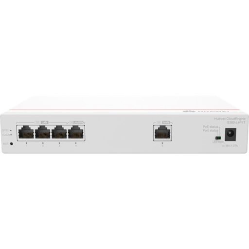 Huawei eKit Engine Gateway 1x1000Mbps (WAN) + 4x1000Mbps (50W POE+ LAN), Asztali - S380-L4P1T