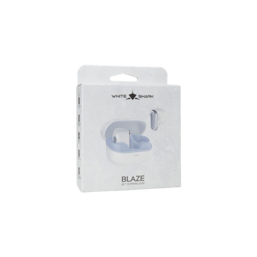 WHITE SHARK GEB-TWS201W BLAZE-W bluetooth fülhallgató mikrofonnal, fehér