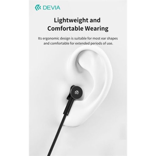 Devia Smart Series M2 Metal In-Ear sztereó fülhallgató - USB-C (Type-C), fekete