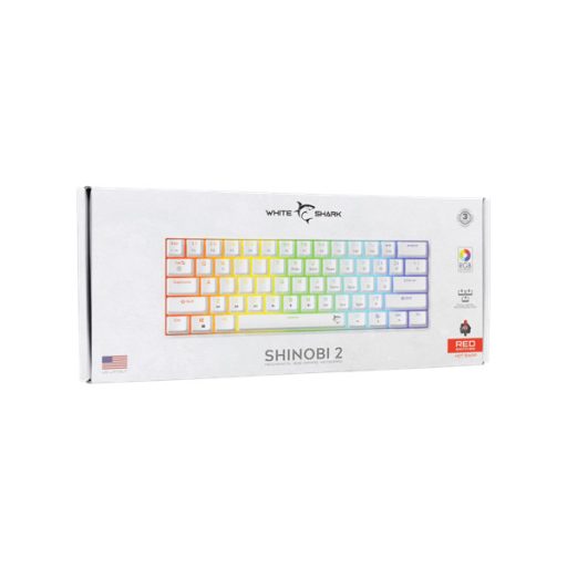 WHITE SHARK GK-004211W/R-US SHINOBI-2/W-R-US mech. bill. 61 piros gomb,fekete,angol