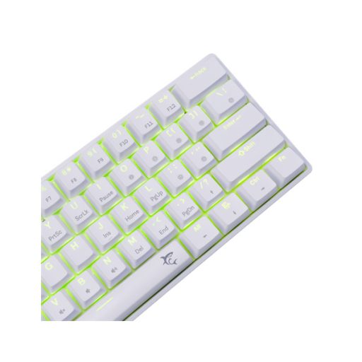 WHITE SHARK GK-004223W/BL-HU SHINOBI-2/W-BL-HU vezetékes mech. bill. 62 kék gomb,fehér,magyar