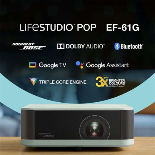 EPSON Projektor - Lifestudio Pop – EF-61G Jégzöld (3LCD, 1920x1080, 16:9, 700 AL, 5 000 000:1, HDMI/USB/WiFi)