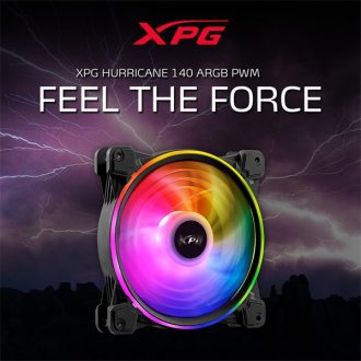   ADATA XPG Rendszerhűtő ventilátor Hurricane RGB, 14cm, fekete