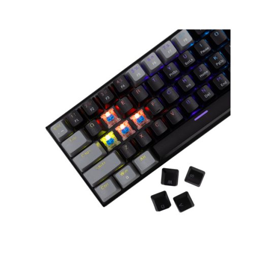 WHITE SHARK GK-002123V2-B-G/BL-HU WAKIZASHI-2-B-G/BL-HU vezetékes mech.bill.fekete/szürk magyar,64 kék