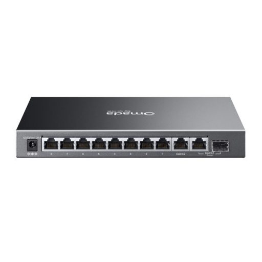 TP-LINK Switch 9x1000Mbps (8xPOE+) +1xGigabit SFP kombó Fémházas Easy Smart (Omada), ES210GP