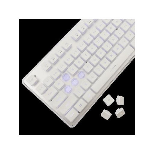 WHITE SHARK  TACHI-W/US WS GK-003241W-US vezetékes membrán gamer billentyűzet, 104 gomb fehér (angol)