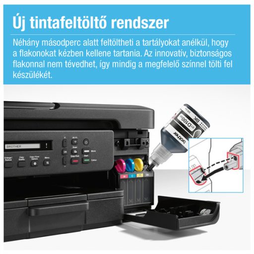 BROTHER Tintasugaras MFP NY/M/S DCP-T730W, színes, 16 lap/perc, WiFi/USB, 6000x1200dpi, ADF, duplex, 128MB