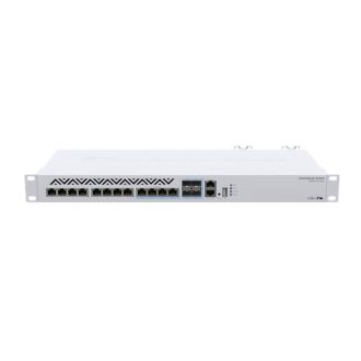   MIKROTIK Cloud Router Switch 1x100Mbps + 8x10Gbps + 4x10Gbps Combo SFP+, Redundáns, Rackes - CRS312-4C+8XG-RM