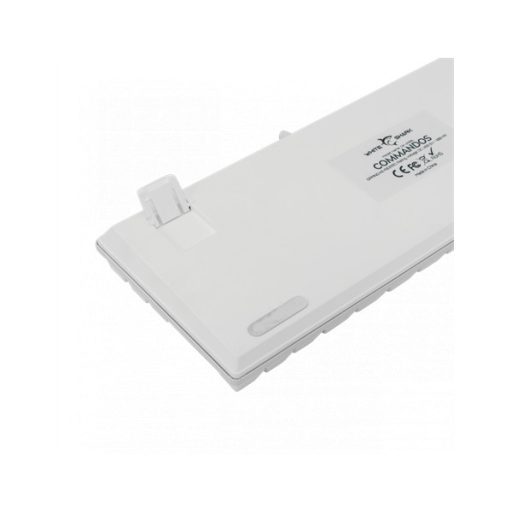 WHITE SHARK WS GK-2106W/BL-HU COMMANDOS fehér mechanikus billentyűzet, magyar, 88 kék gomb